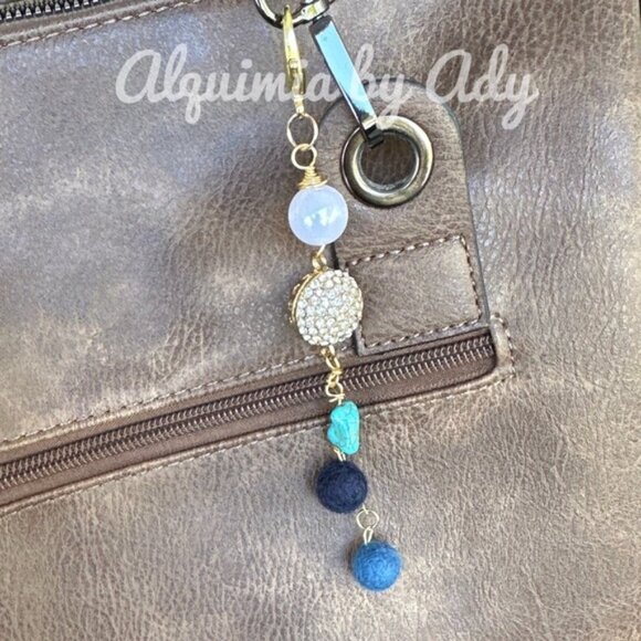 Alquimia Gold and Blue Key Holder - Picture 3 of 3